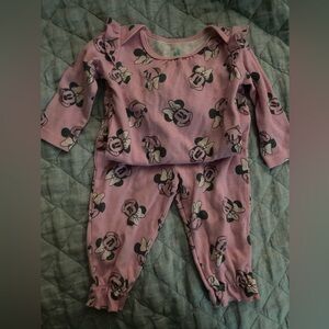 Disney Pink Minnie Mouse Kids Pajama Set